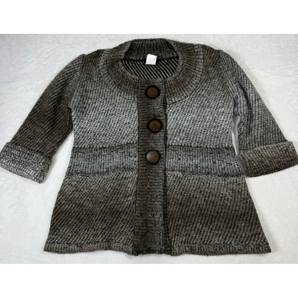 Belamie Sweater Womens Large Cozy Art To Wear Mohair Soft‎ Big Buttons Cardigan